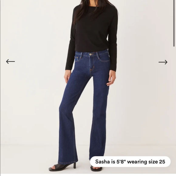 Frank and Oak Joan Bootcut Dark Wash Denim - Picture 1 of 8